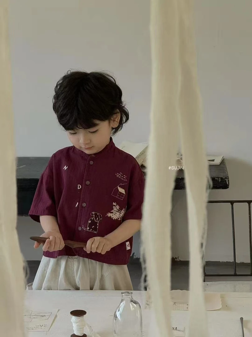 现货 no退换 森系棉衬衣红色 907-375