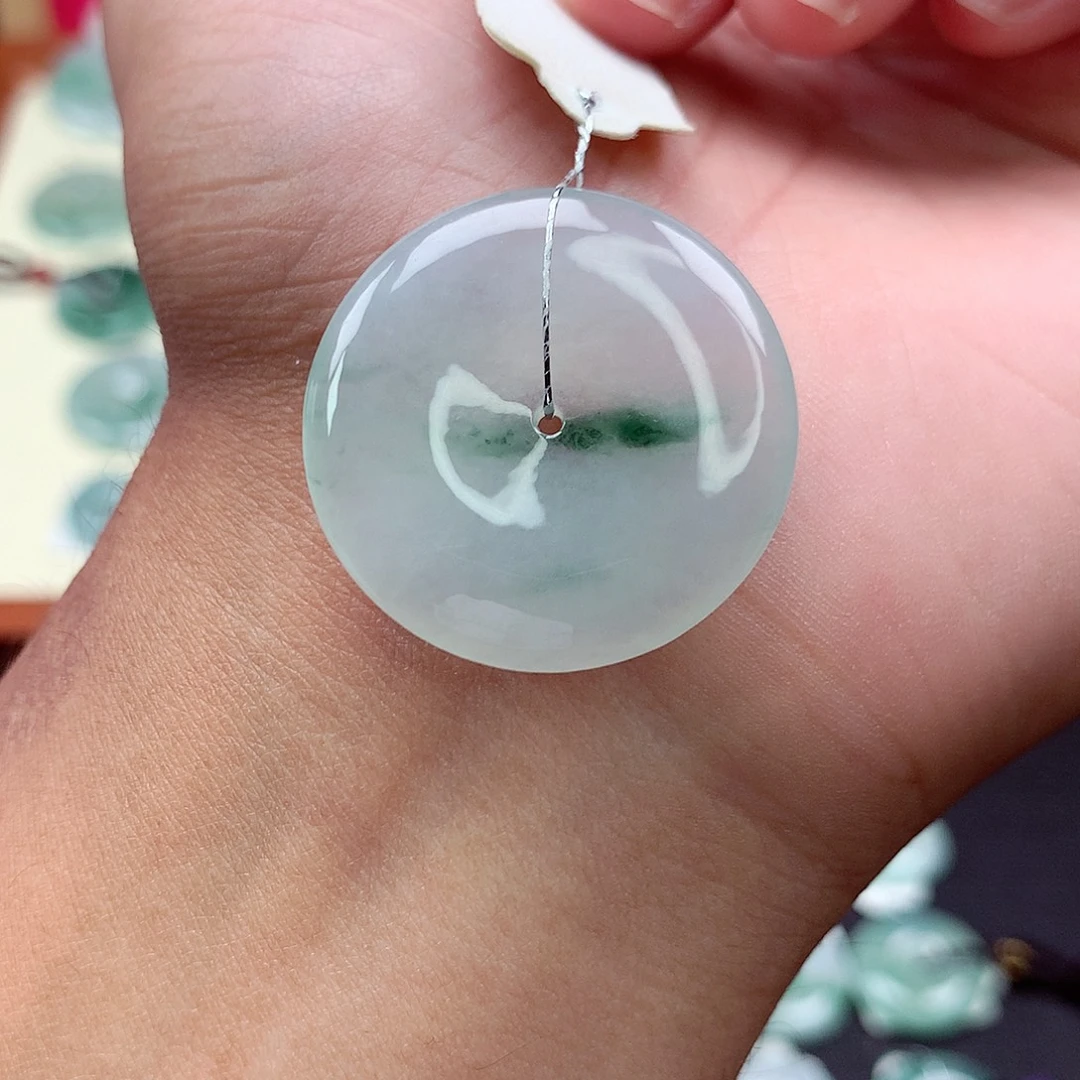 翡翠未镶嵌颈饰41 尺寸29.3-5.3