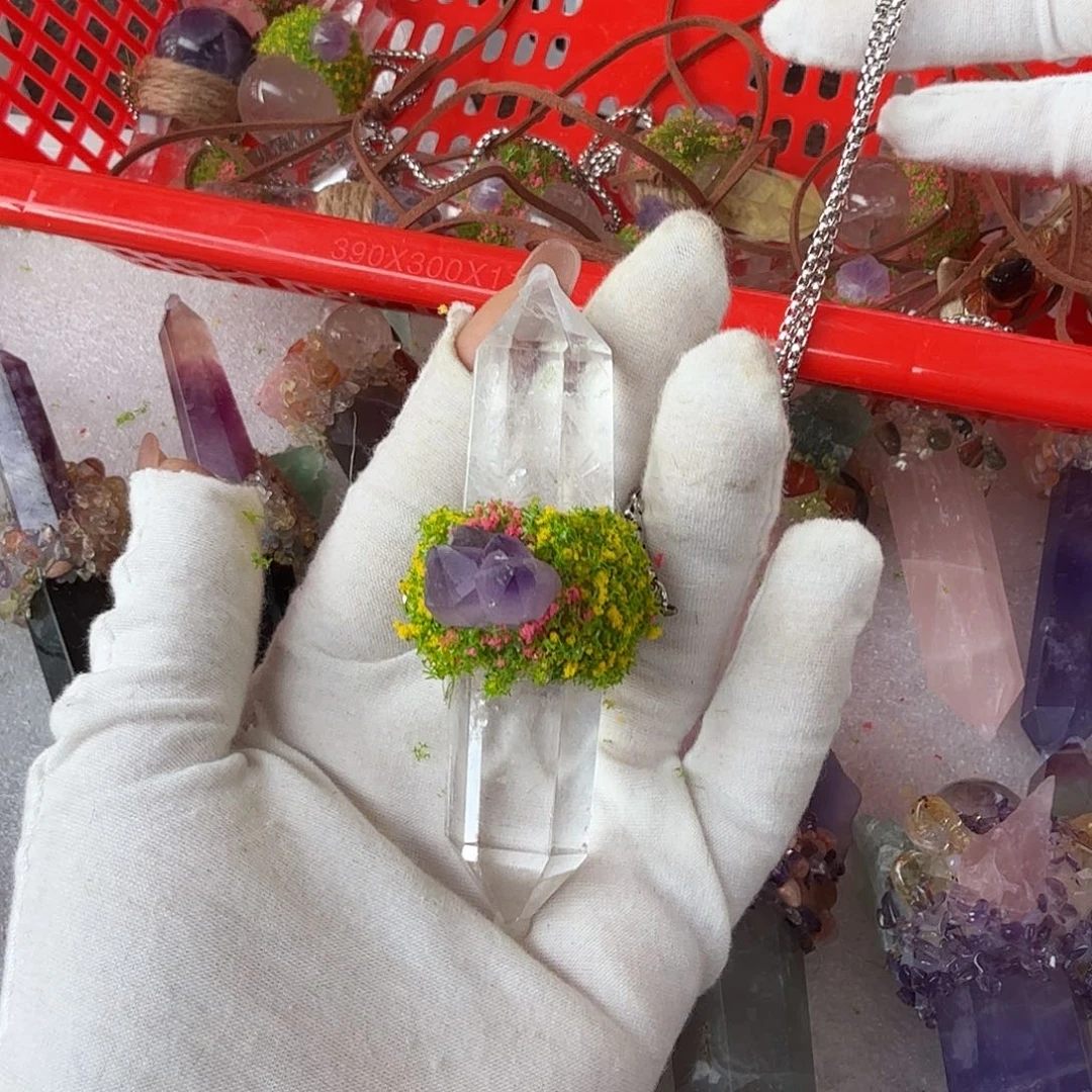 水晶手链22K金镶嵌白水