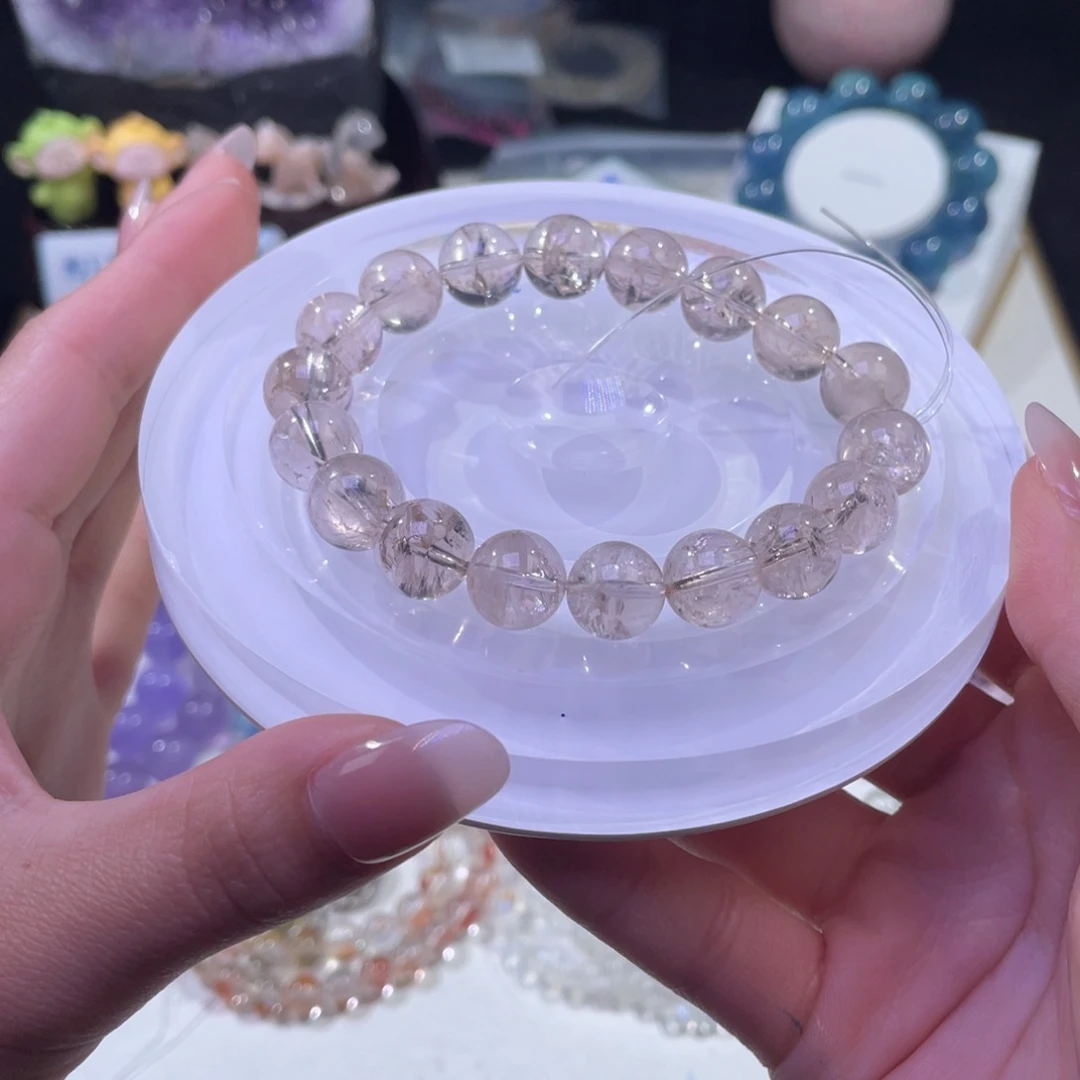 未镶嵌手链水晶香槟浅茶阿塞水晶11mm