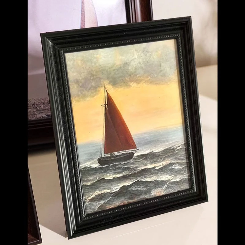 欧式客厅装饰画卧室有框画背景墙装饰挂画餐厅走廊桌面摆台帆船