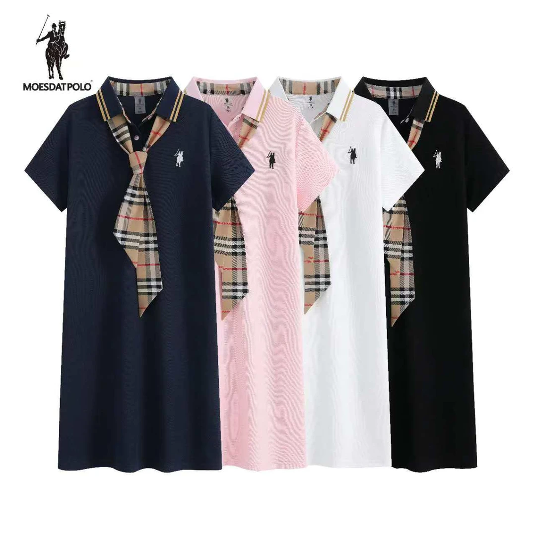 拉尔伦保罗 显瘦气质时尚休闲轻奢优雅夏季翻领polo裙