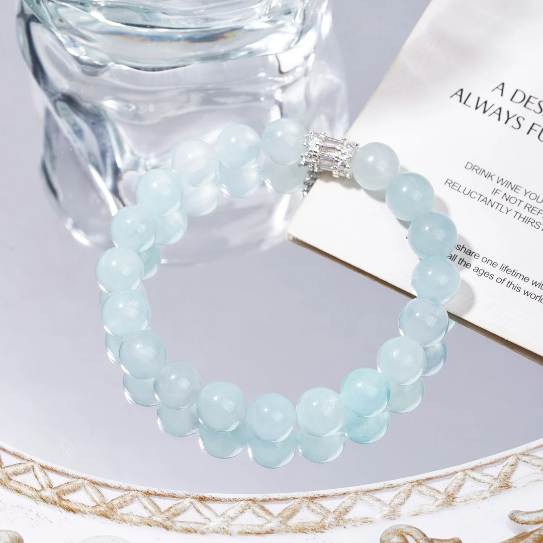 【海蓝宝设计款】海蓝宝设计款时尚百搭手串