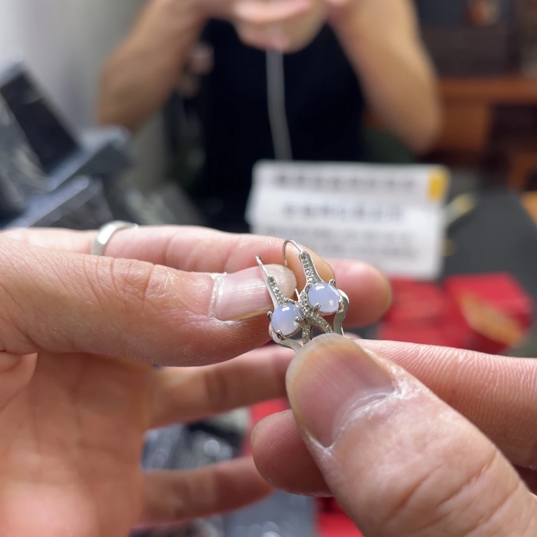 翡翠银S925镀金镶嵌颈饰
