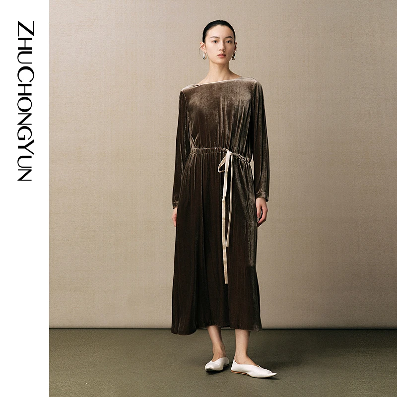 ZHUCHONGYUN2024冬新款连衣裙C1CX45126