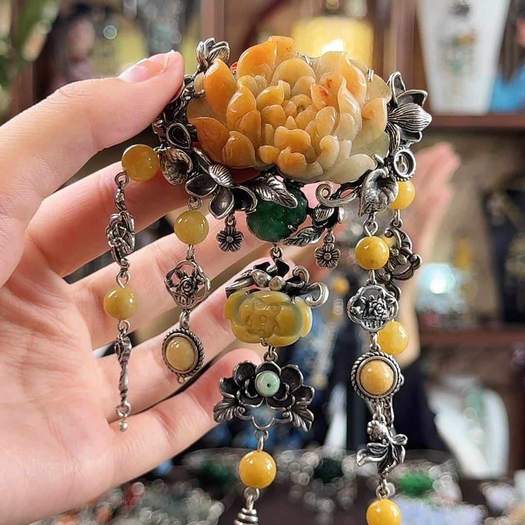 翡翠银S925镶嵌颈饰