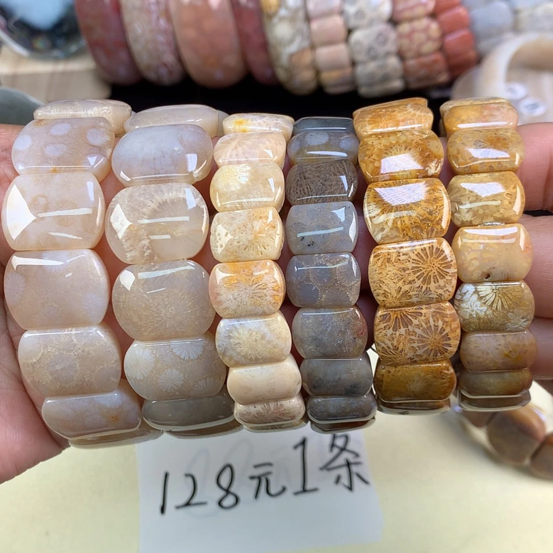 【闪购商品】颈饰未镶嵌硅化珊瑚（珊瑚玉）17号手牌128一条可挑