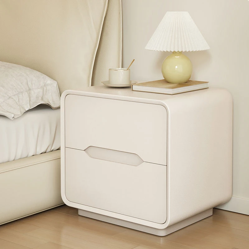 奶油风实木床头柜家用卧室2025爆款小型床边柜子简约现代收纳柜