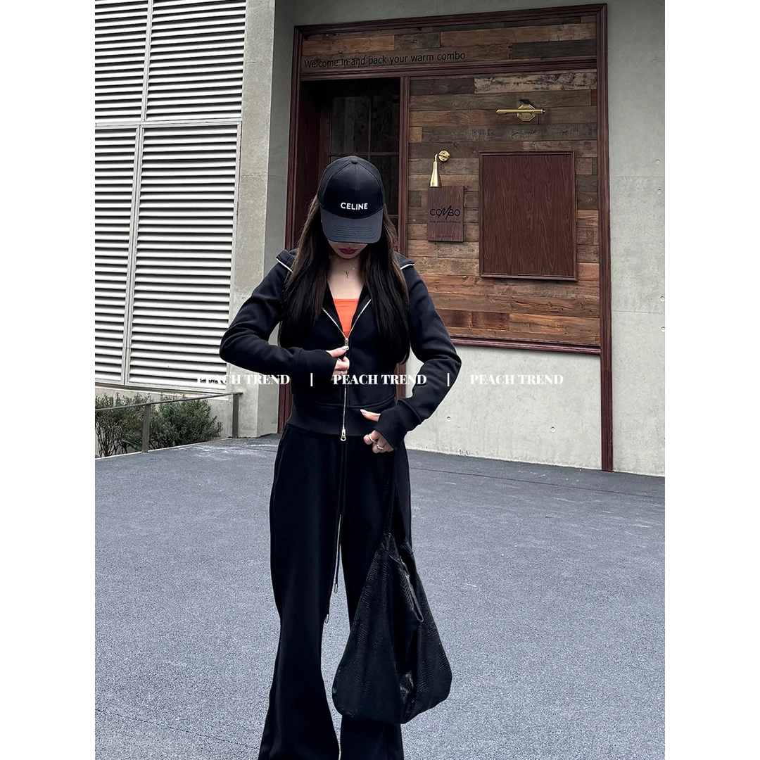 430g 银狐绒LULU修身短款连帽拉链运动外套女秋冬加绒瑜伽服