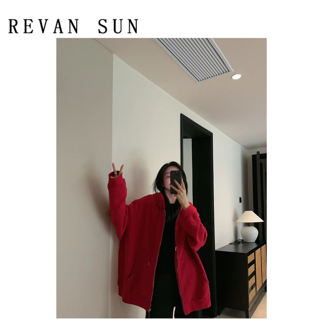 ［REVAN SUN］---大骨架穿搭 菱笙 连帽卫衣外套6183