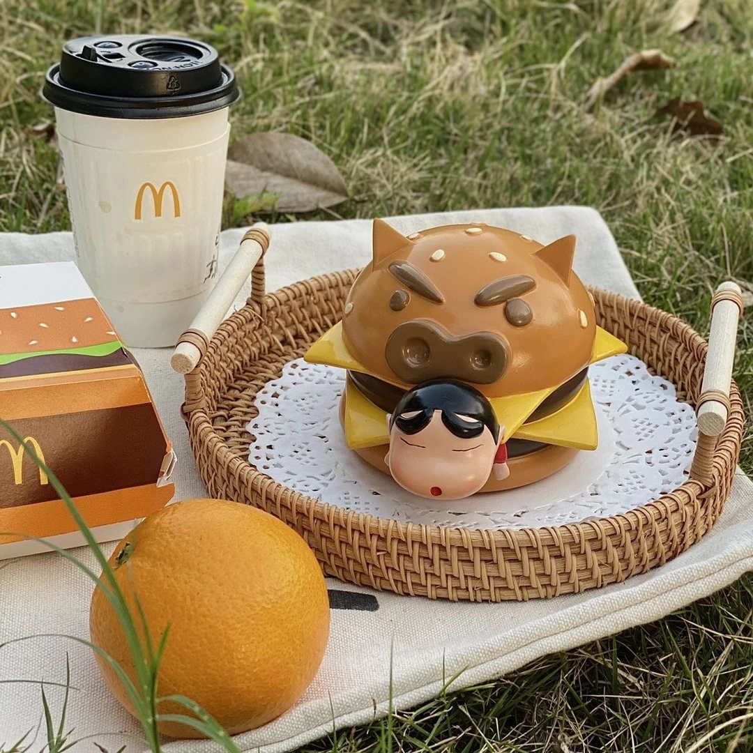 蜡笔小新汉堡左卫门手办摆件桌面送礼