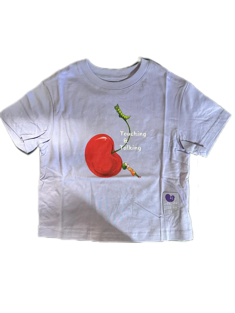 迷你巴家全新紫色纯棉短T 105尺码（涂标剪标）