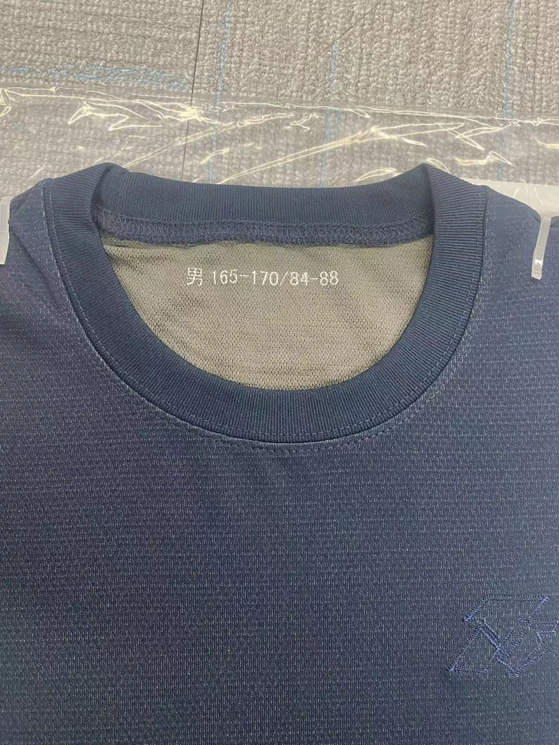 19蓝色边短袖速干