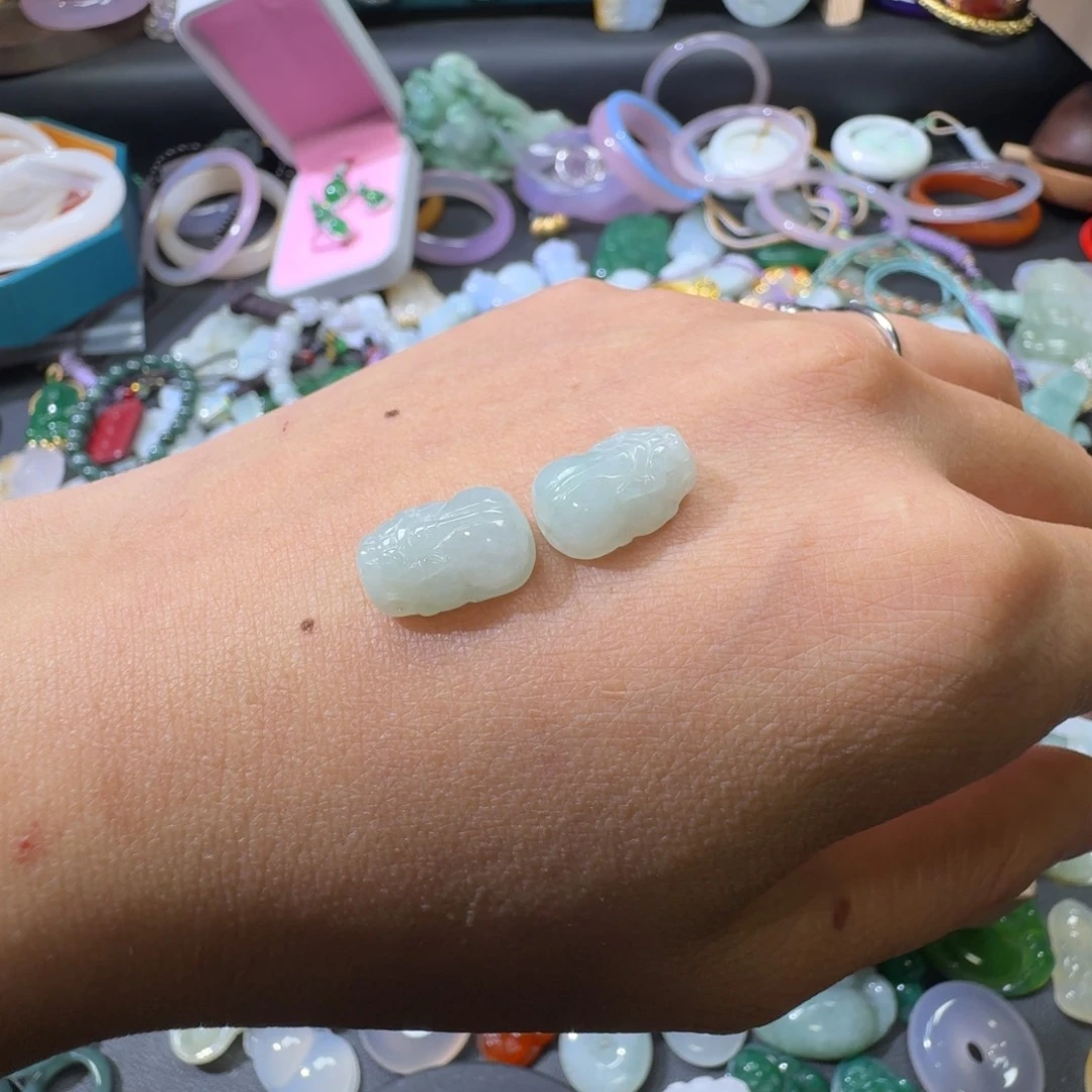 T***n翡翠未镶嵌颈饰貔貅