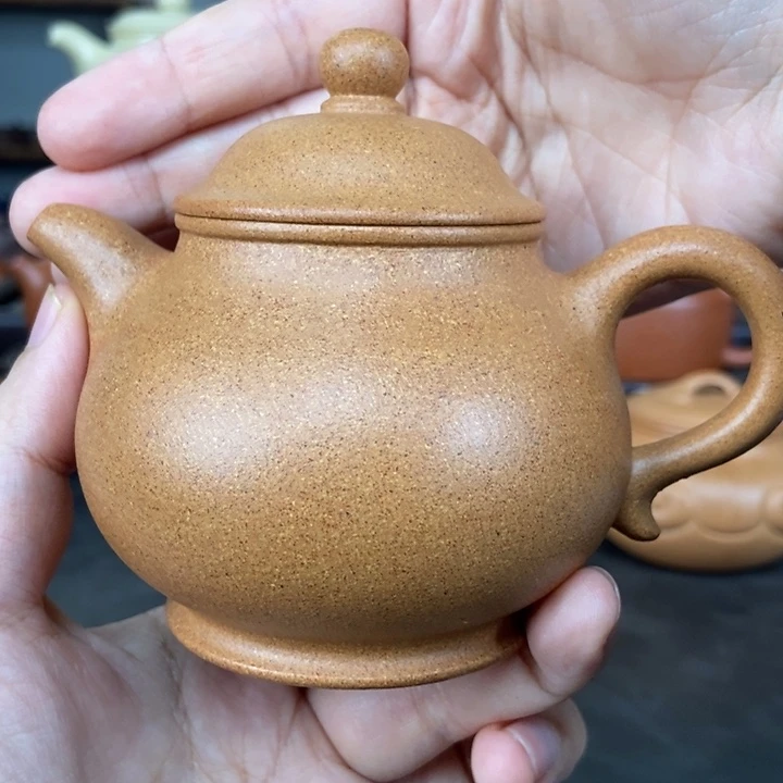 茶壶紫砂老宕口黄金段的潘壶