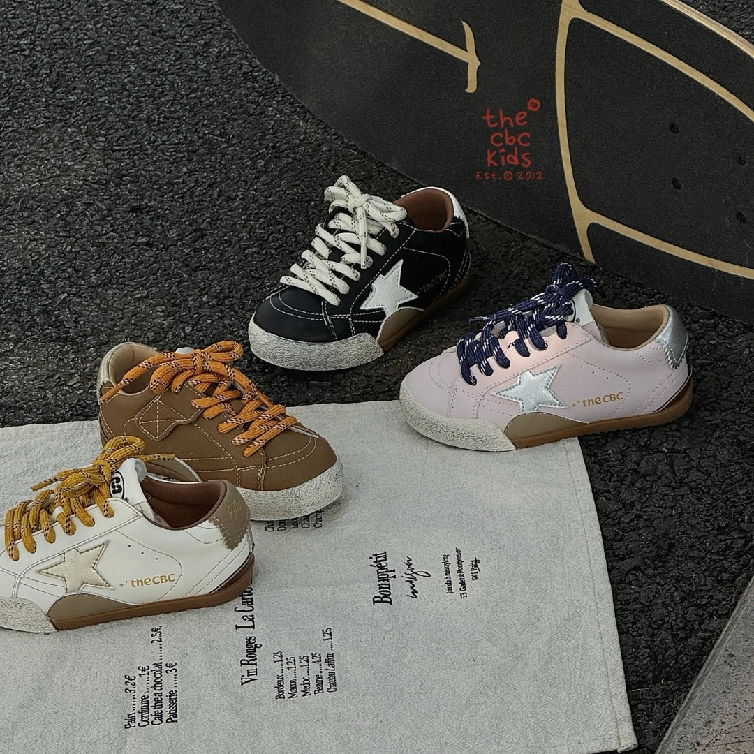 nonogo实体专柜品牌童鞋*2025秋季新款*韩版脏脏星星板鞋/男女宝