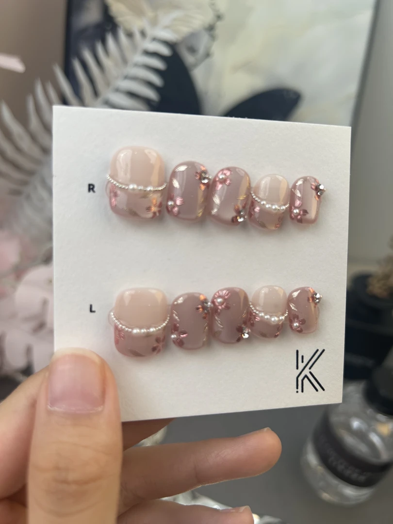 繁华（纯手工猫眼蹭粉穿戴甲