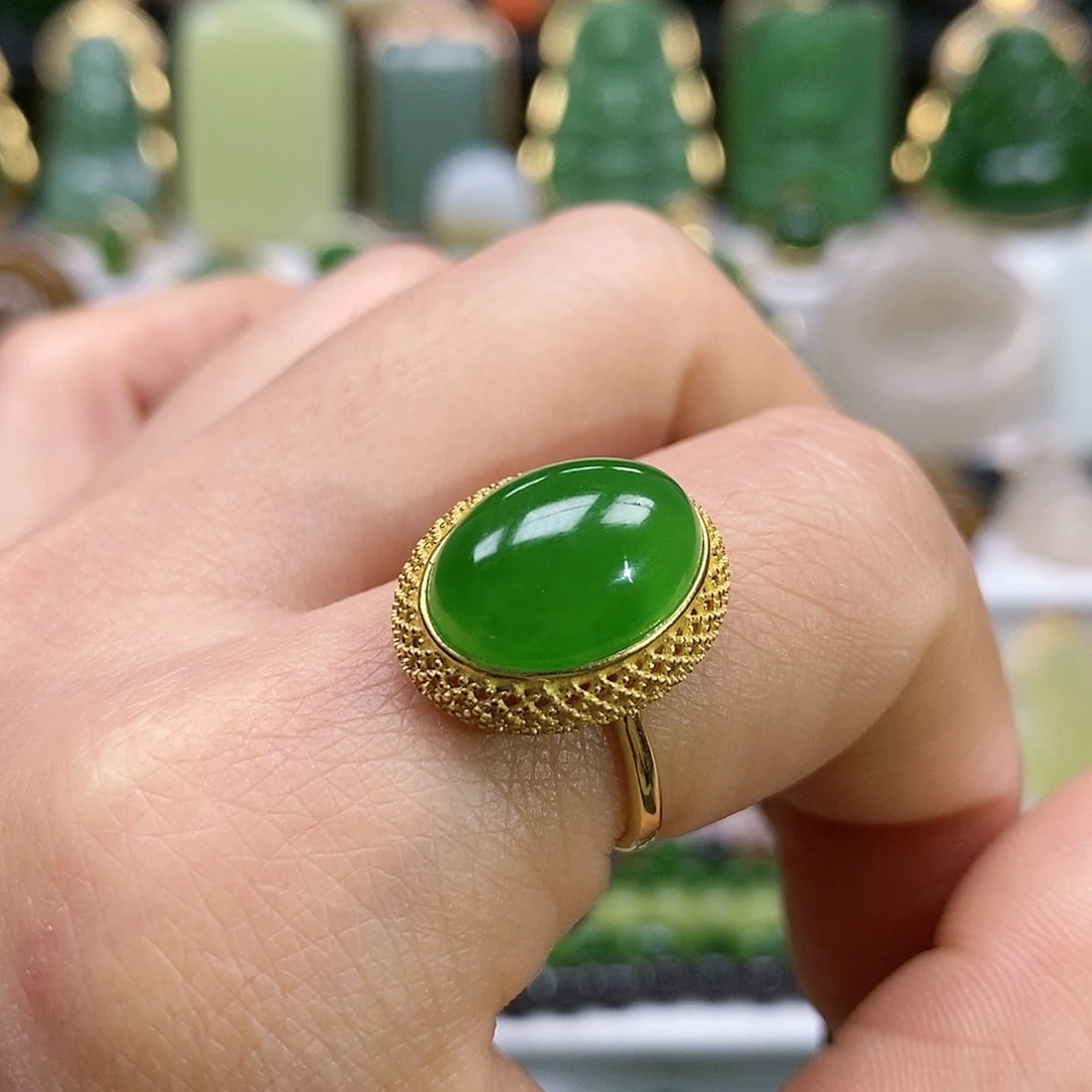 和田玉颈饰银S925镶嵌