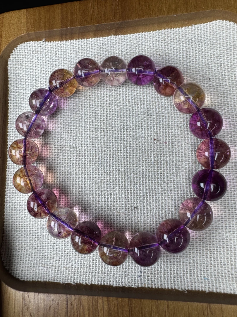 053玻利维亚紫黄手串卡10MM