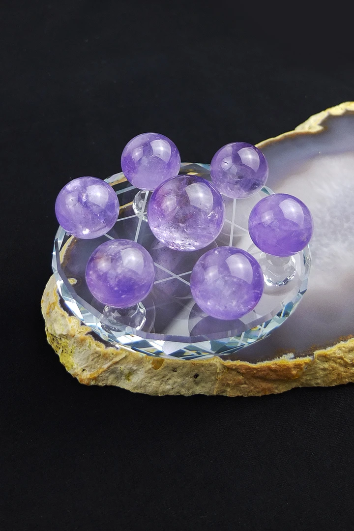 天然紫水晶球七星摆件原矿无优化水晶球家居办公室礼品