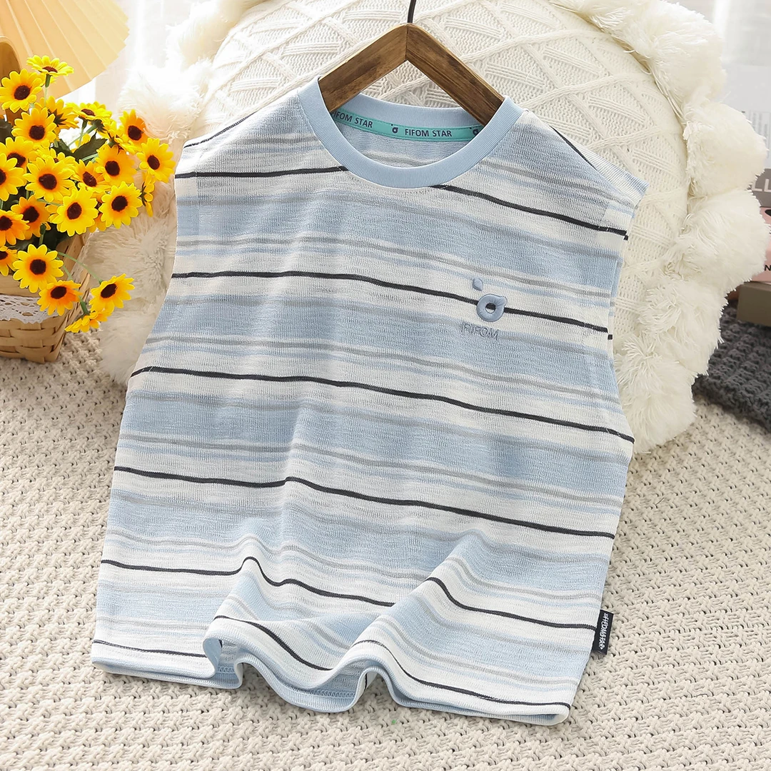 夏季新款条纹薄款常规儿童通用休闲夏装休闲经典百搭宽松文艺简约