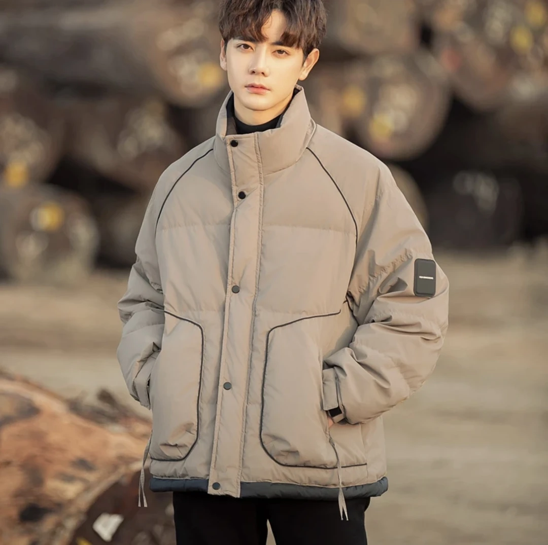 【设计师立领】冬季宽松户外蓄热保暖流行立领工装外套23878