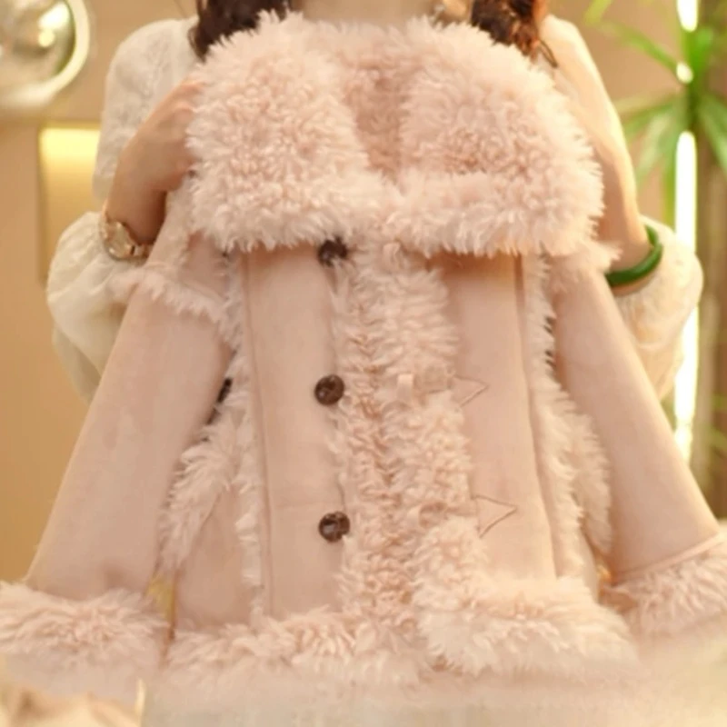 【现货】2025冬季新款加厚儿童外套女童洋气宝宝韩版翻领上衣时尚