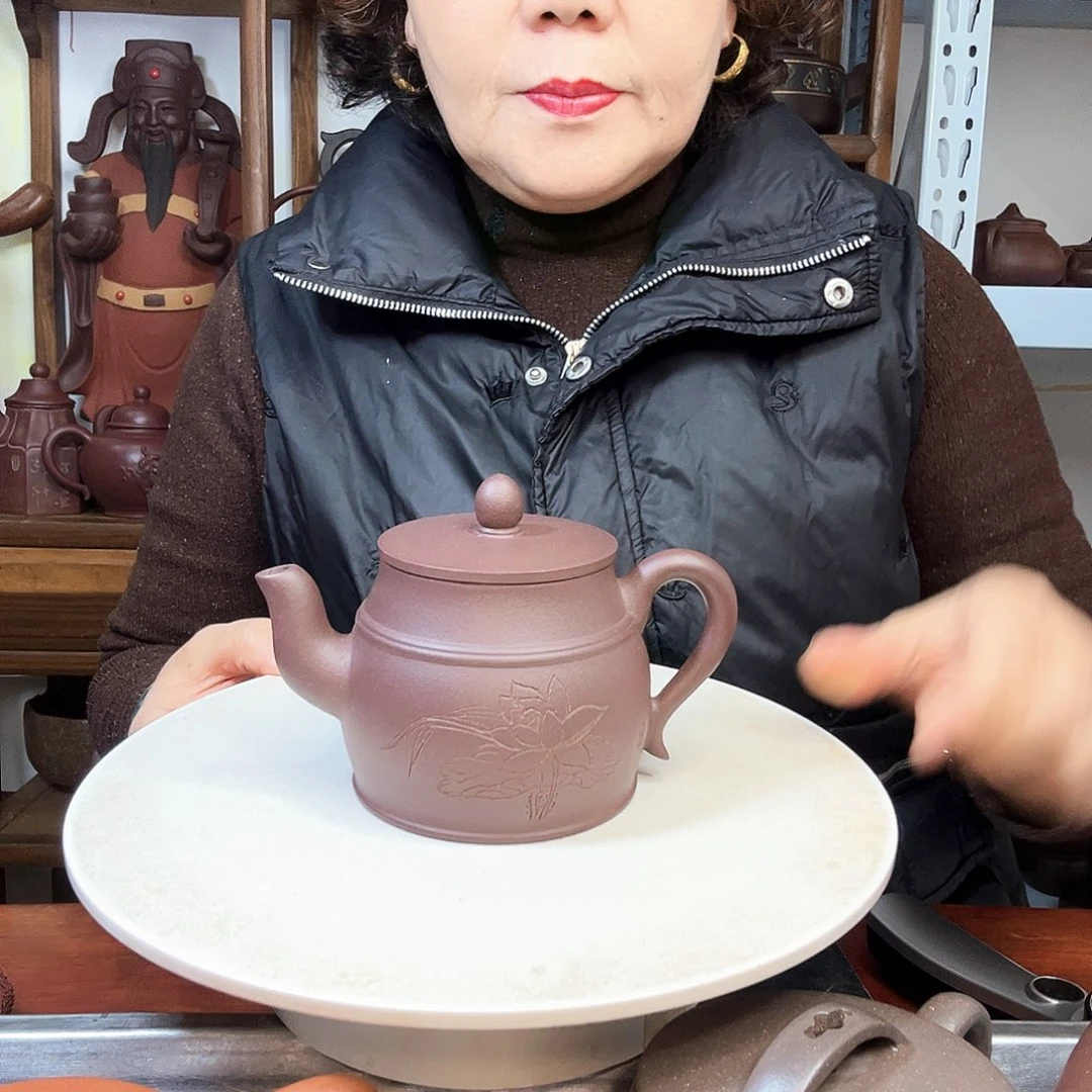 茶壶底槽青紫砂壶泡茶