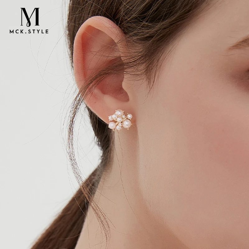mck 合金耳饰 法式星云耳钉女2025年新款高级感轻奢小众气质耳饰