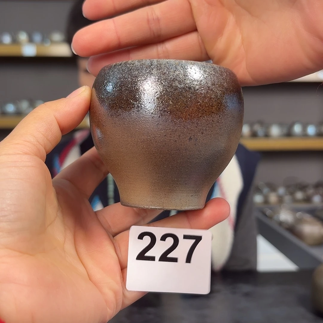 坭兴陶柴烧全手工原矿泥料杯120毫升