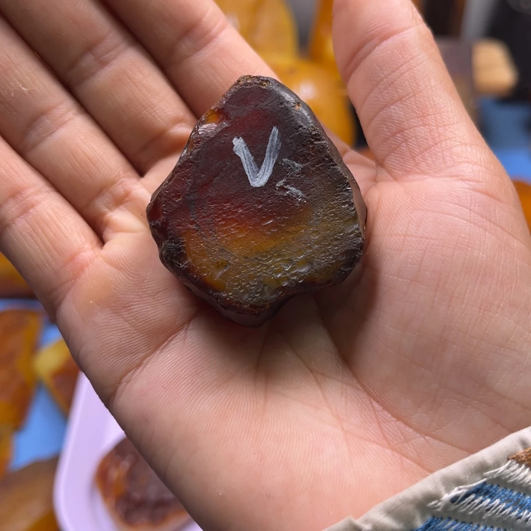定制琥珀未镶嵌栗****高琥珀蜜蜡原石定制