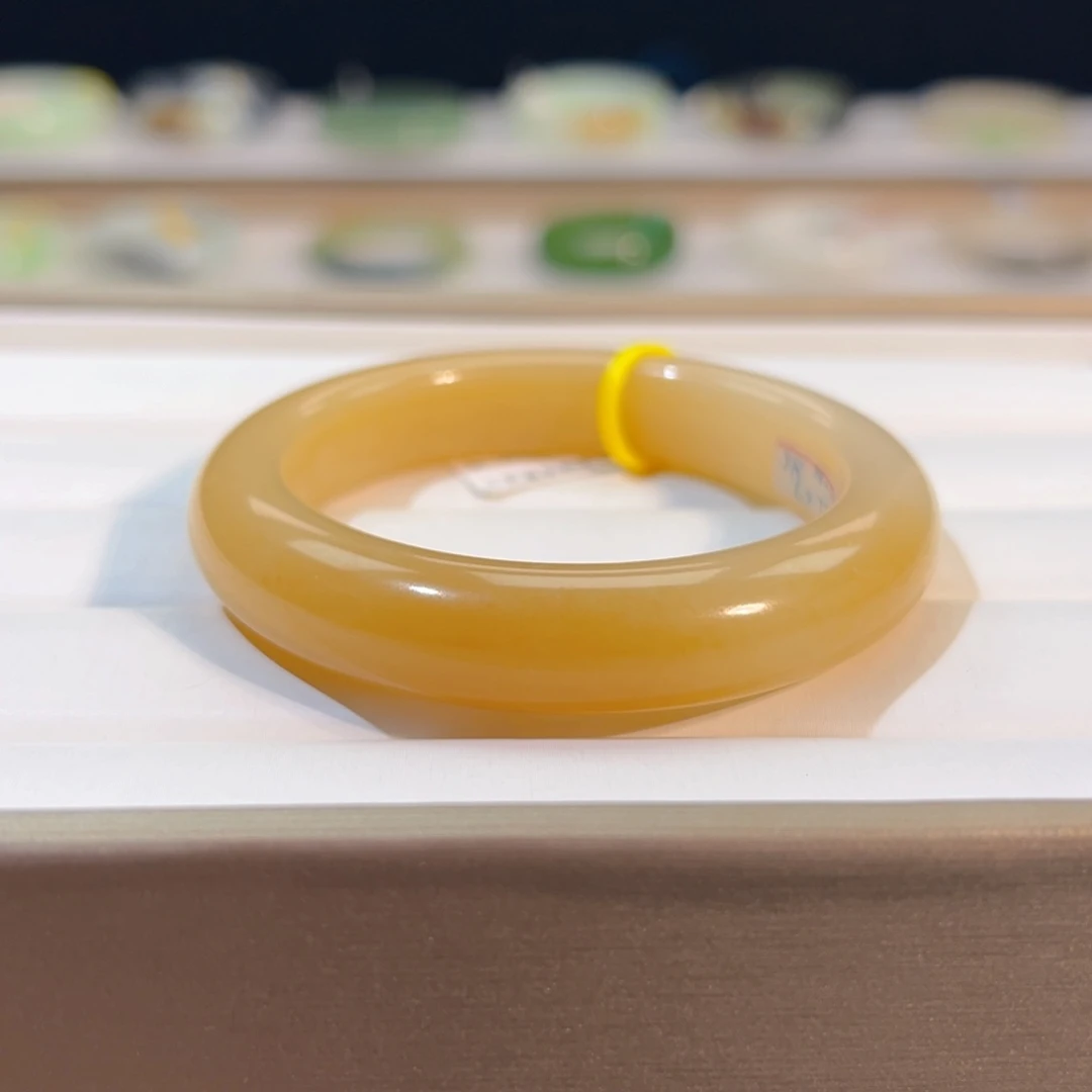 和田玉未镶嵌手镯金橘糖 甜甜哒！