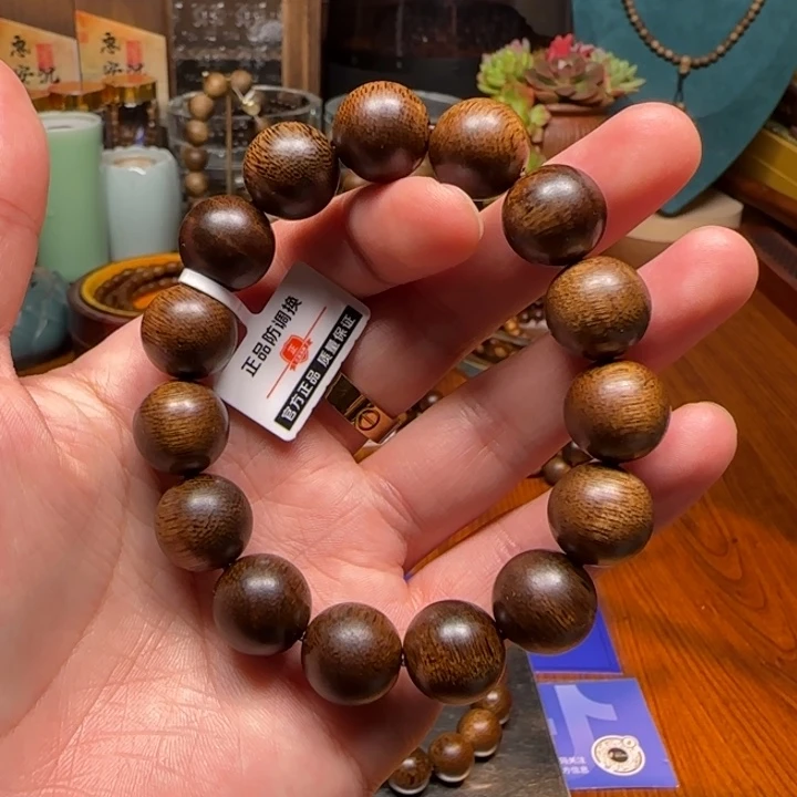 沉香手串达拉干瘤疤白奇14mm