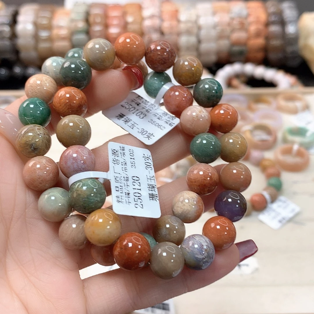 硅化珊瑚（珊瑚玉）手链未镶嵌雪*169