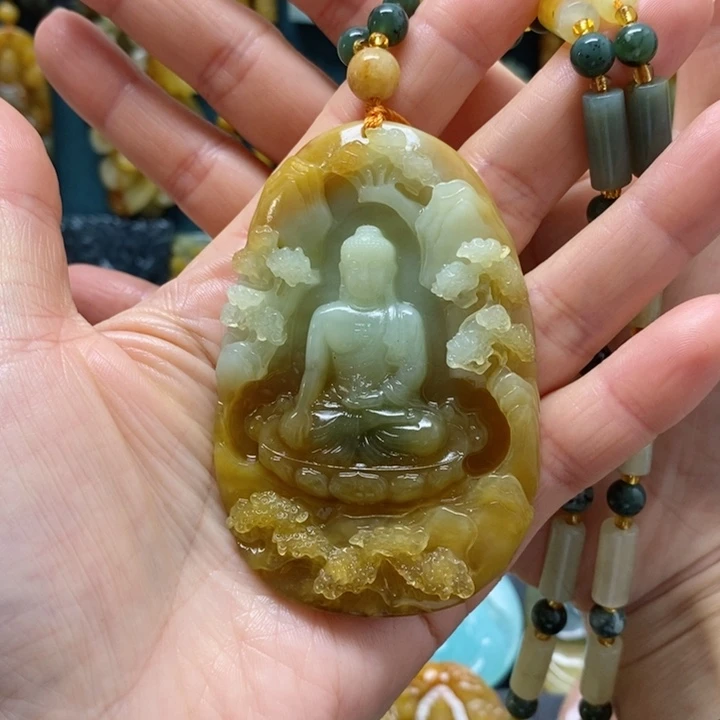 蛇纹石玉挂件未镶嵌（***）