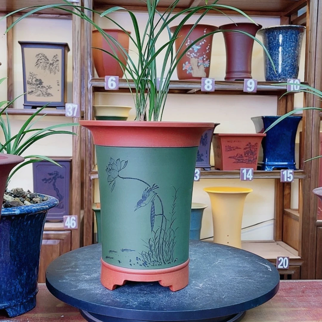 【闪购商品】紫砂花盆兰花725555269858886652