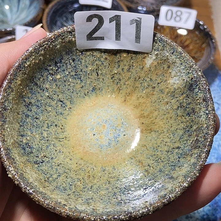 茶盏龙窑柴烧落灰烧