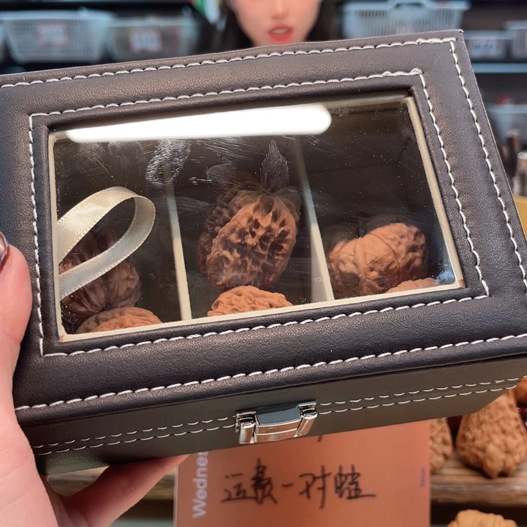 把件文玩核桃鸡心南瓜墩四座楼小礼盒