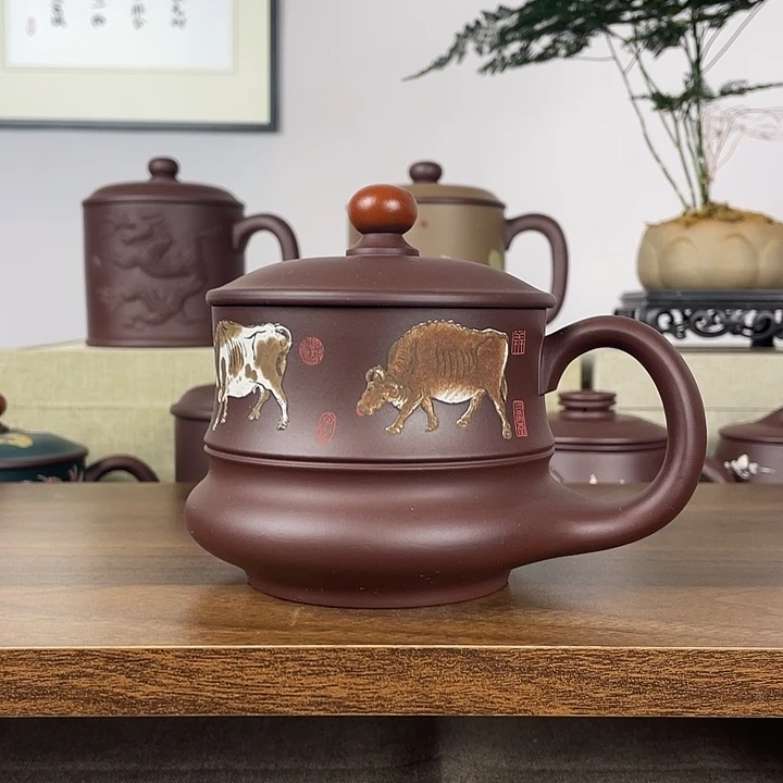 茶杯紫砂紫砂盖杯400cc