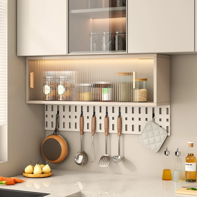 蜂窝铝合金厨房吊柜移门墙壁柜阳台卫生间墙上储物柜定制玻璃壁柜