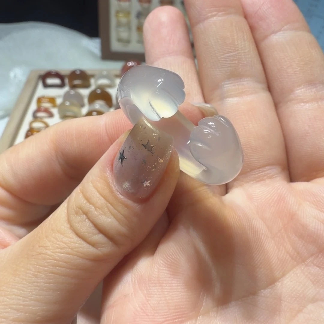 玛瑙/玉髓未镶嵌戒指港19/不退换