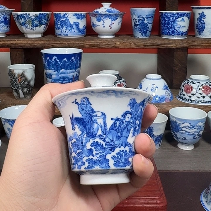 杯现代景德镇陶瓷盖碗