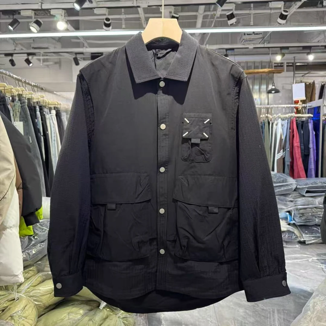 2516#  纯色工装多口袋夹克