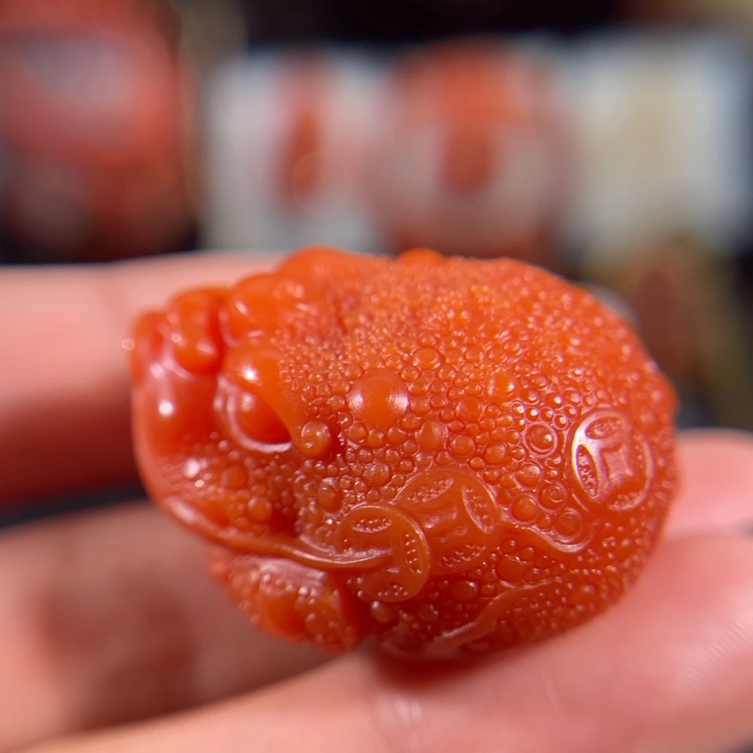 南红玛瑙未镶嵌金蟾31.3*24.6