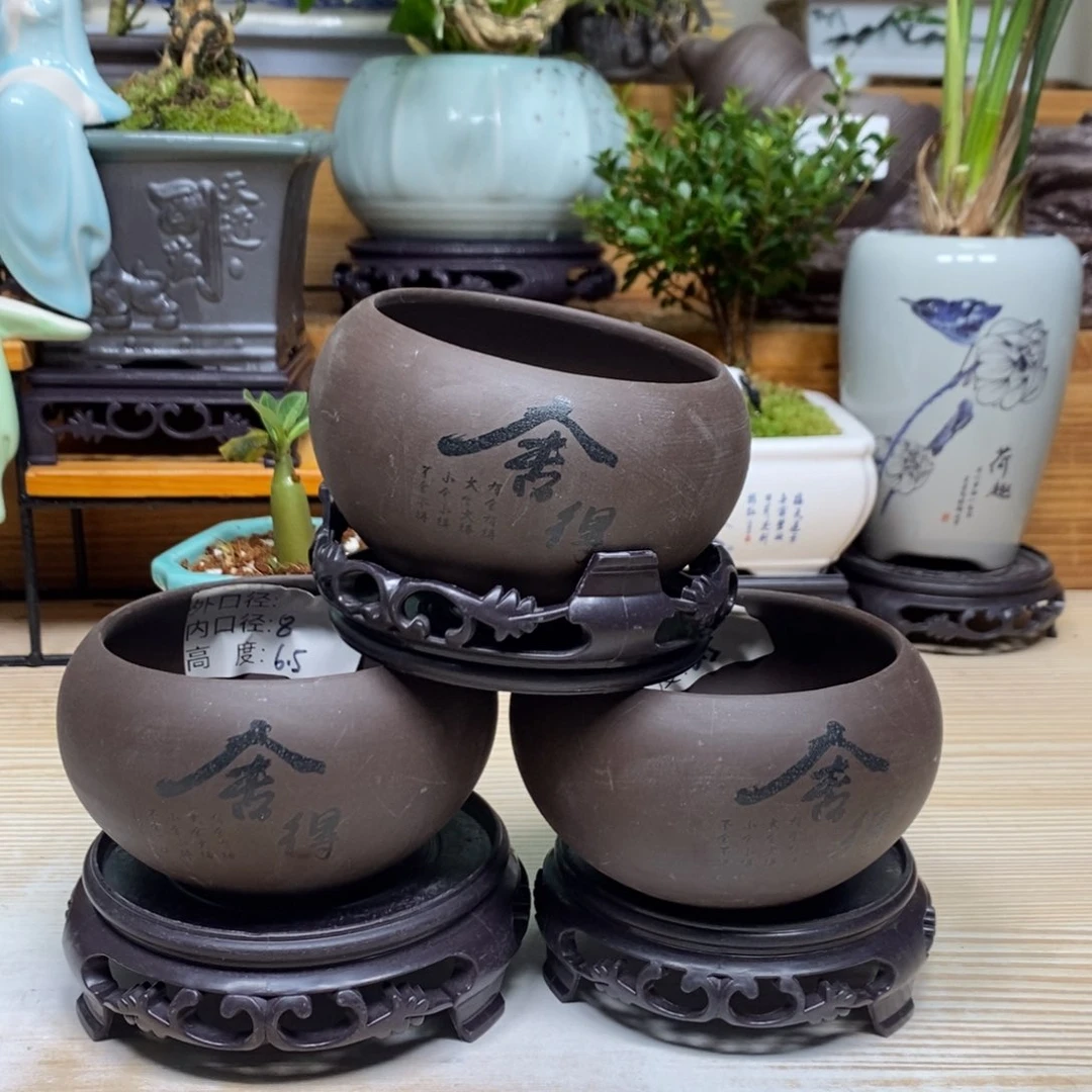 紫砂陶瓷艺术花盆陶瓷