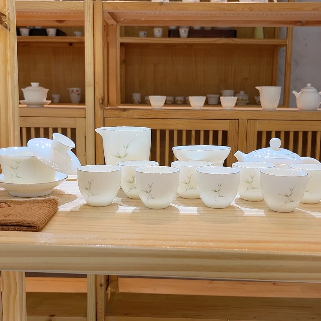 【御瓷斋】羊脂玉瓷茶具套装