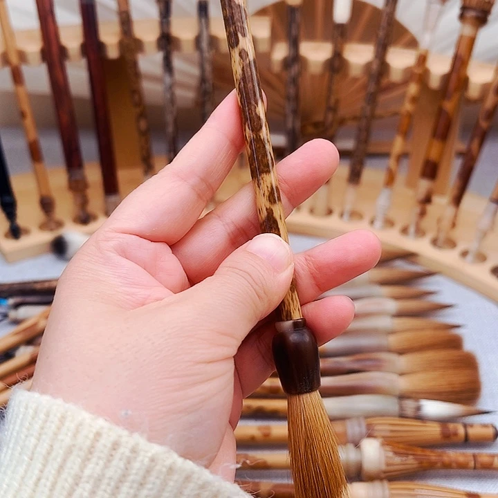 纯狼毫4.1左右出锋作品毛笔