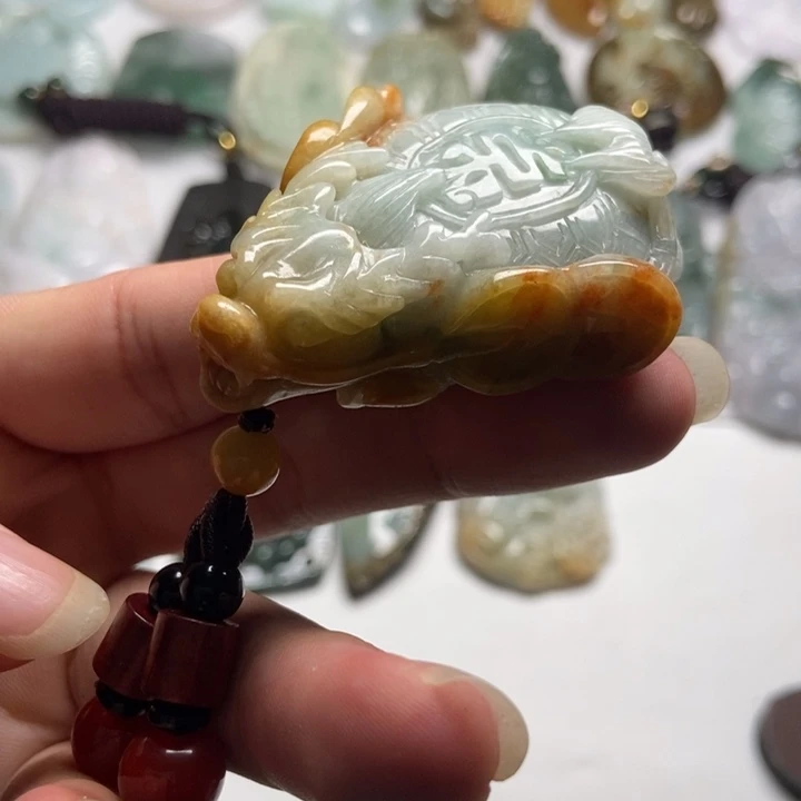 翡翠未镶嵌颈饰龙龟39