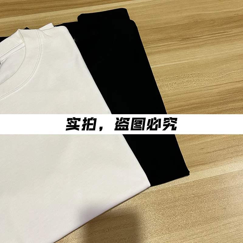 【72号链接】【1856站码刺绣T恤短袖】重磅纯棉圆领半袖简约时尚潮流