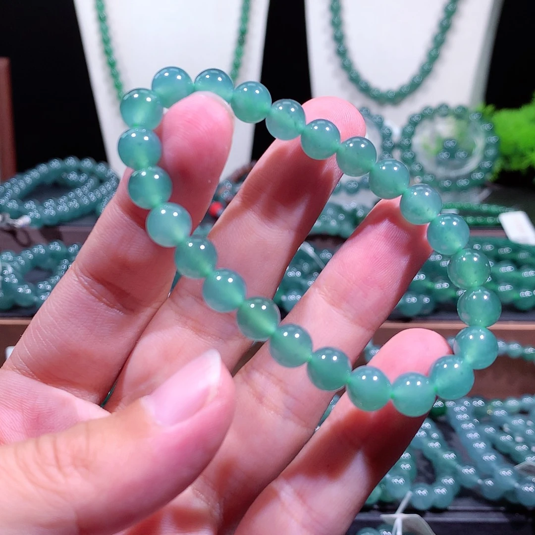 翡翠未镶嵌手链天然a货翡翠手串8